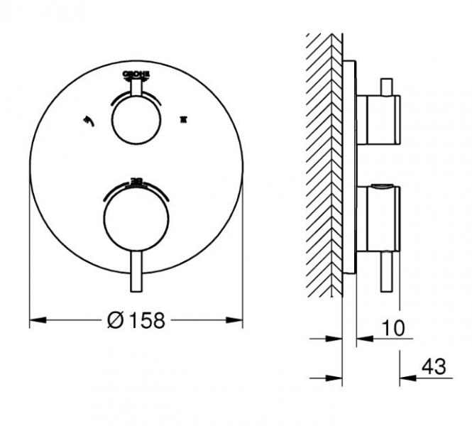 Grohe Atrio Rainshower 310 komplet brusesystem til indbygning m/SmartActive håndbrus - Steel