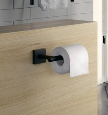 Smedbo House toiletpapirholder - Lige model - Mat sort