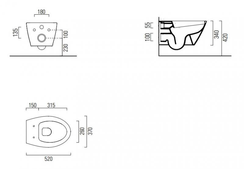 GSI Modo 52 kompakt toiletpakke inkl. sæde, cisterne og hvid betjening