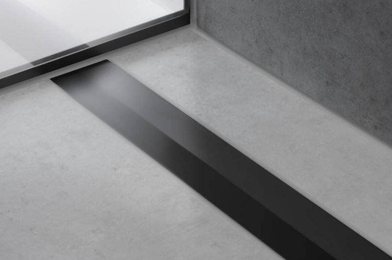 Hansgrohe RainDrain Flex kappesæt frit i gulv - 70 cm - Mat sort