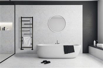 Kriss Sirius håndklædetørrer - 50x117 cm - Mat sort