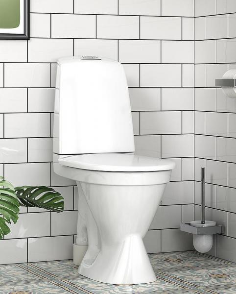 Gustavsberg Nautic 1591 toilet m/C+ og Hygienic Flush - Stor fod