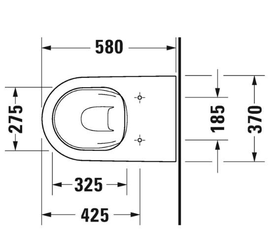 Duravit D-Neo Rimless BTW gulvstående toilet - Hvid