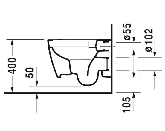 Duravit Me by Starck Compact Rimless hængeskål m/wondergliss - Hvid mat