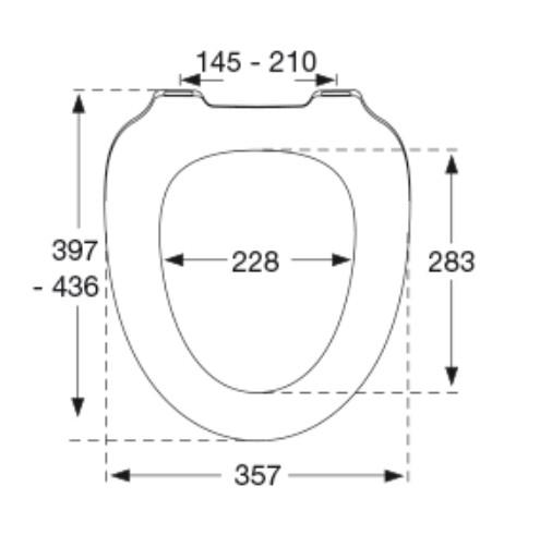 Pressalit Solid Pro Norden 1120 toiletsæde - Med softclose