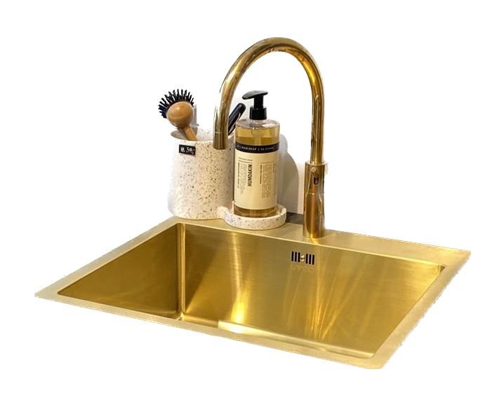 Lavabo Kubus 540 Soft køkkenvask - Guld/messing (børstet)