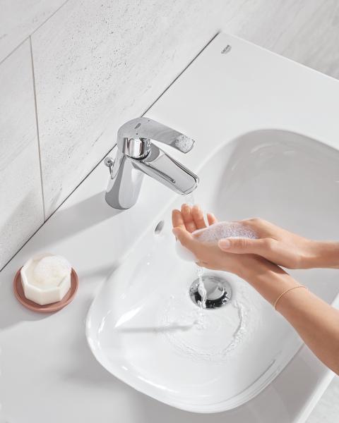 Grohe Eurosmart håndvaskarmatur m/bundventil og høj tud