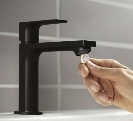 Hansgrohe Rebris E 110 håndvaskarmatur m/bundventil - Mat sort