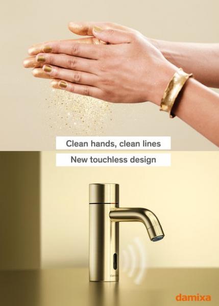 Damixa Silhouet Touchless håndvaskarmatur - Børstet messing