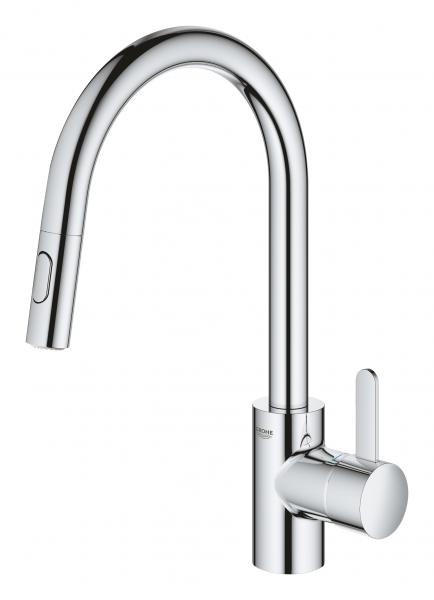 Grohe NEW Eurosmart Cosmopolitan køkkenarmatur m/udtræk  - Krom