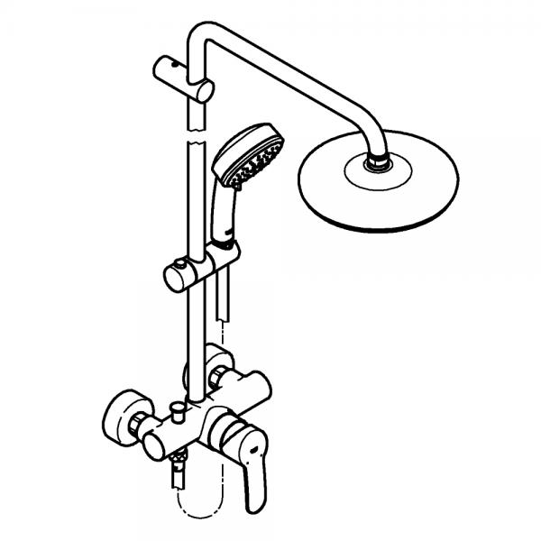 Grohe Tempesta Cosmopolitan 210 brusesystem u/ termostat