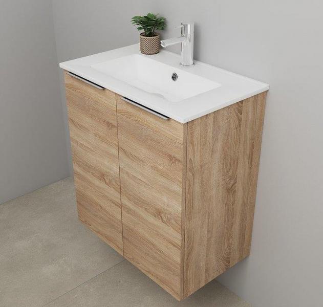 Sanibell Online 60 komplet mini badeværelsesmøbel - Flatpack - Bardolino eg