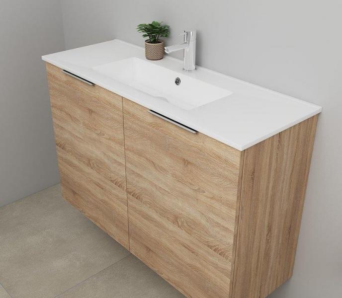 Sanibell Online 100 komplet mini badeværelsesmøbel - Flatpack - Bardolino eg