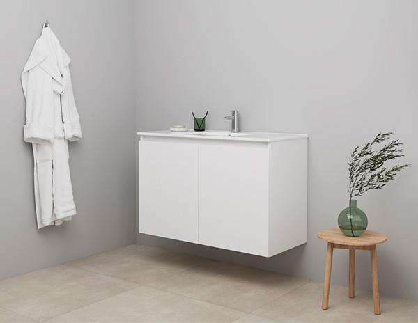 Sanibell Online 101 m&oslash;bels&aelig;t m/grebsfri l&aring;ger - Hvid h&oslash;jglans