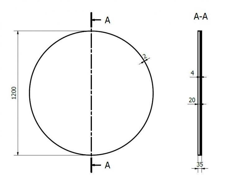 Sanibell Ink SP15 rundt spejl m/ramme Ø120 - Mat hvid Sanibell Ink SP15 rundt spejl m/ramme Ø120 - Mat hvid