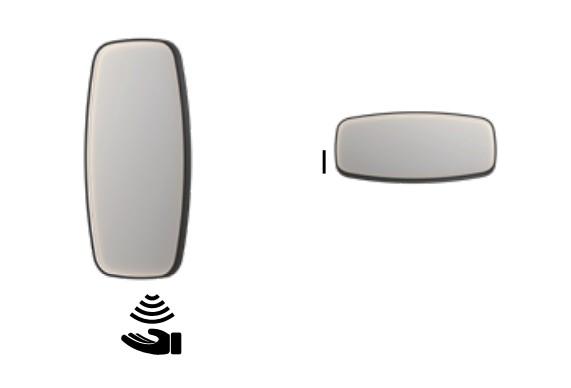 Sanibell Ink SP31 spejl m/lys, varme og sensor 40 x 80 cm - Mat hvid