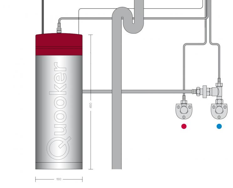 Quooker Fusion Round kogende køkkenarmatur m/3 liters beholder - Krom