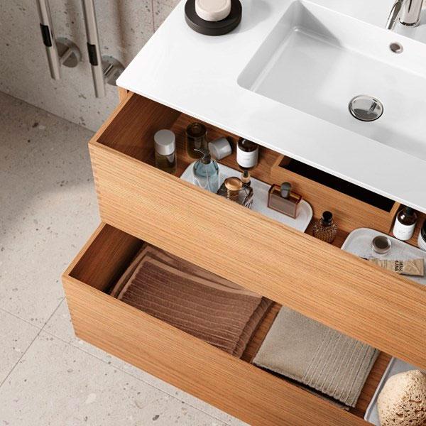 Str&oslash;mberg Nordic Handcrafted 80 underskab m/skuffer - Natural oak