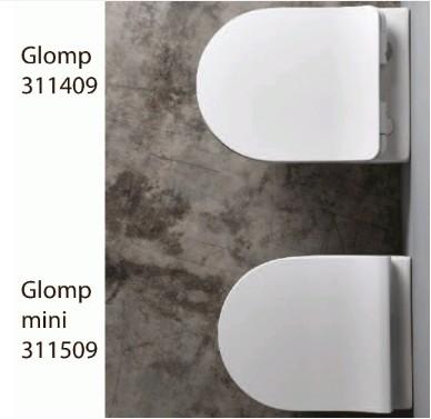 Lavabo Glomp Mini rimless toiletpakke inkl. sæde m/soft-close, cisterne og hvid betjening