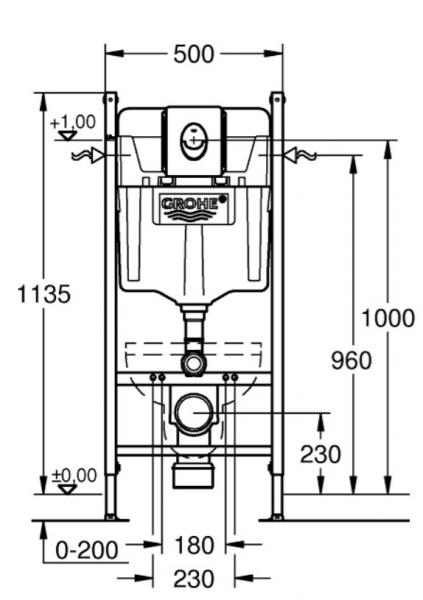 Laufen Pro Rimless Compact m/LCC toiletpakke inkl. sæde m/soft-close, cisterne og krom betjening