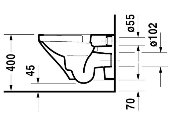 Duravit DuraStyle RIMless toiletpakke inkl. sæde m/soft-close, cisterne og krom betjening