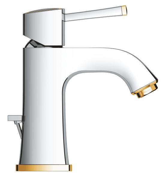 Grohe Grandera M håndvaskarmatur m/bundventil - Krom/guld