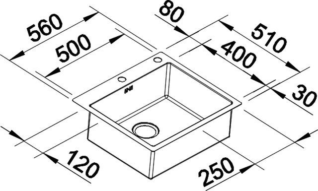 Blanco Claron 500-IF/A MXI køkkenvask - Rustfrit stål