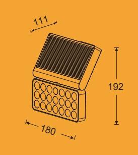 Lutec Tuda Solar udendørs væglampe m/solceller og sensor