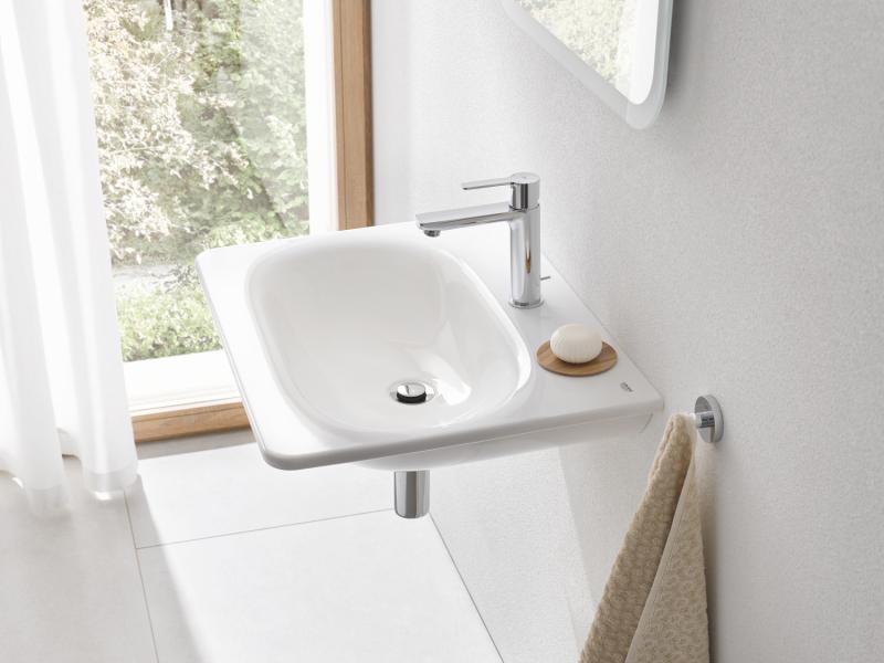Grohe Lineare New håndvaskarmatur m/push open bundventil - Steel