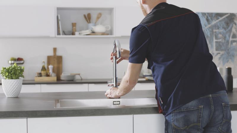 Grohe Red II Duo køkkenbatteri m/5,5L vandvarmer og C-tud - Krom