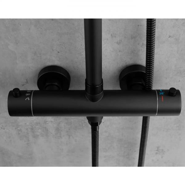 Lavabo Studio 250 komplet brusesystem - Mat sort