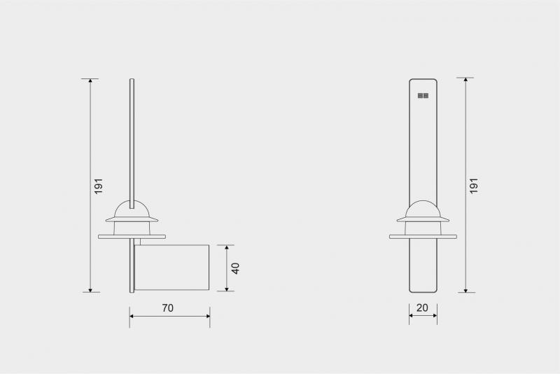 Unidrain ReFrame reserve toiletpapirholder - Sort