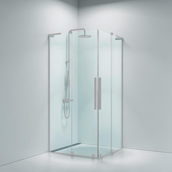 Strømberg Faro 42 bruseniche m/skydedøre 96x96 - Klar glas/krom Strømberg Faro 42 bruseniche m/skydedøre 96x96 - Klar glas/krom