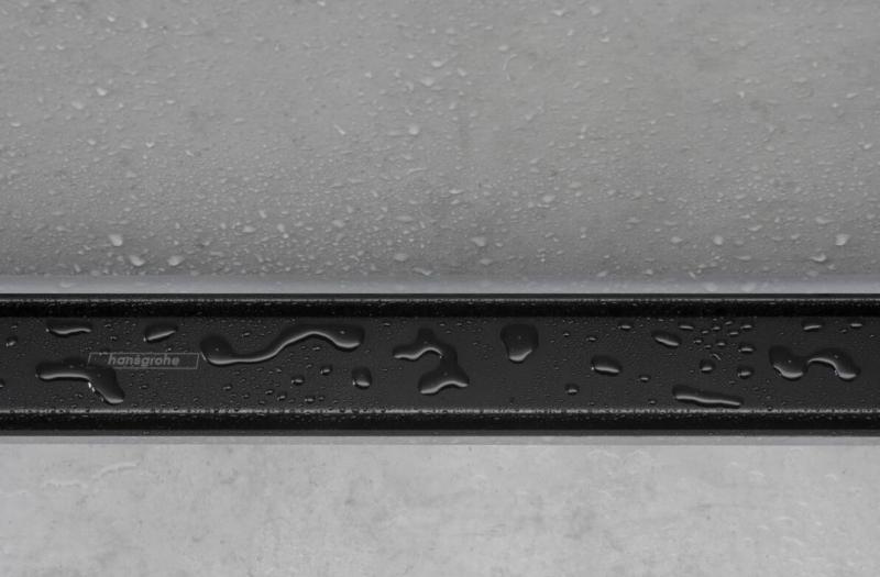 Hansgrohe RainDrain Match Kappesæt - 80 cm - Mat sort