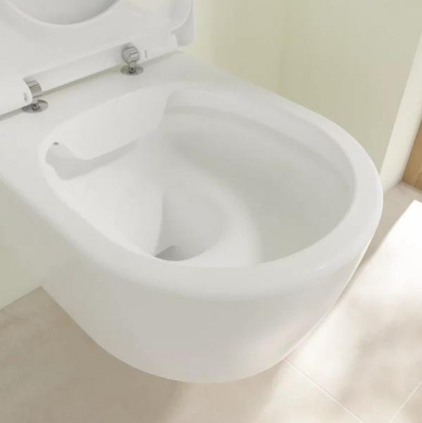 Villeroy & Boch Avento Rimless væghængt toilet m/Ceramic+ inkl. sæde - Hvid