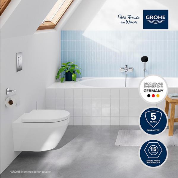 Grohe Euro rimless væghængt toilet m/TripleVortex og HyperClean Grohe Euro rimless væghængt toilet m/TripleVortex og HyperClean