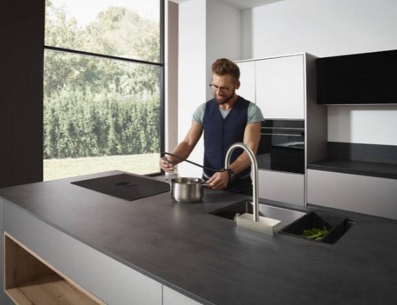 Hansgrohe Aquno Select M81 køkkenarmatur U-tud m/udtræk og brus - Rustfri stål
