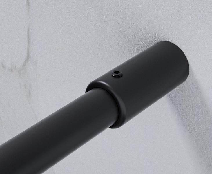 Nortiq fast brusevæg 100x190 - Mørkt glas/mat sort Nortiq fast brusevæg 100x190 - Mørkt glas/mat sort