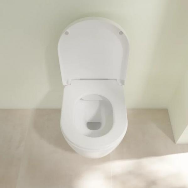Villeroy & Boch Avento Rimless væghængt toilet m/Ceramic+ inkl. sæde - Hvid