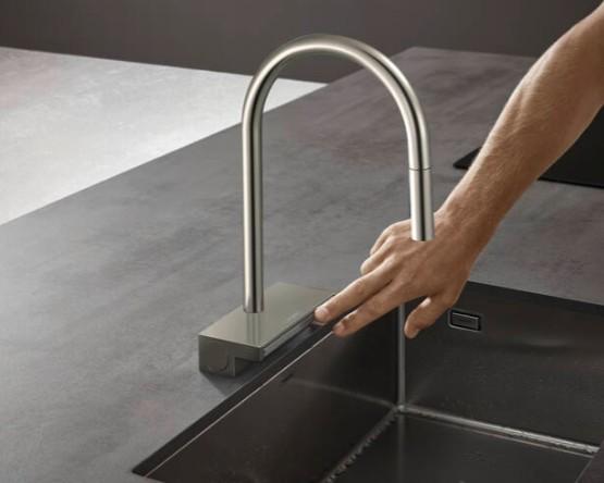 Hansgrohe Aquno Select M81 køkkenarmatur U-tud m/udtræk og brus - Rustfri stål