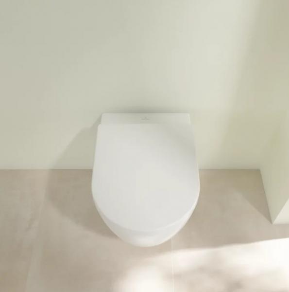 Villeroy & Boch Avento Rimless væghængt toilet m/Ceramic+ inkl. sæde - Hvid