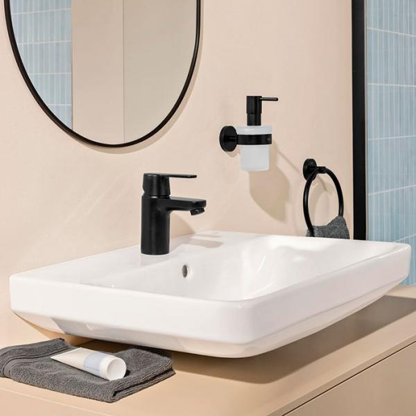 Grohe Get S håndvaskarmatur Eco m/Koldstart og push-open bundventil - Mat sort Grohe Get S håndvaskarmatur Eco m/Koldstart og push-open bundventil - Mat sort