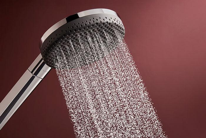 hansgrohe Raindance Alive Q Showerpipe 200/340 1jet m/ShowerSelect Comfort og EcoSmart - Krom