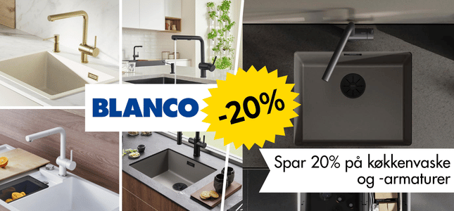 Spar 20% p&aring; Blanco k&oslash;kkenvaske og armaturer