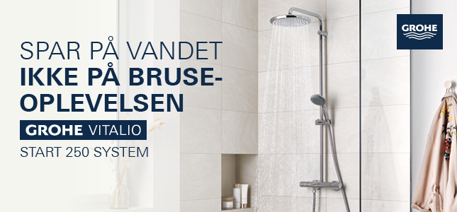 250 kr. Cashback på Vitalio 250 brusesystemer