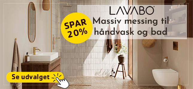 Spar 20% på ægte messing fra Lavabo