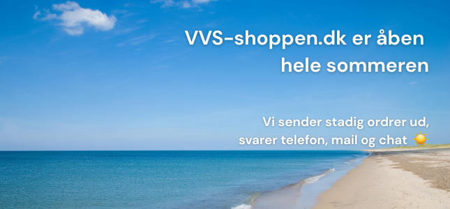 VVS-shoppen er åben hele sommeren